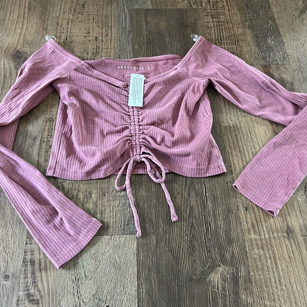 NEW Ladies Aeropostale Off The Shoulder Top Size L